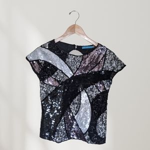 Alice + Olivia sequin top